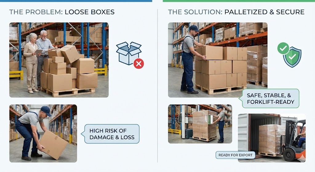 ship pallets from the USA